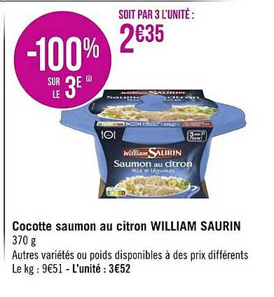 cocotte saumon au citron william saurin