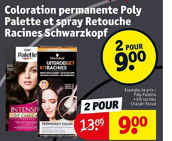coloration permanente poly palette et spray retouche racines schwarzkopf