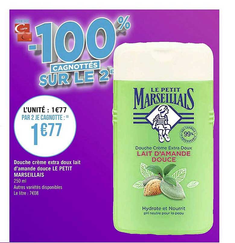 douche crème extra doux lait d'amande douce le petit marseillais