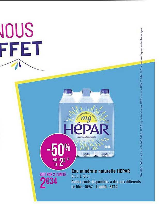 Eau Minérale Naturelle Hépar