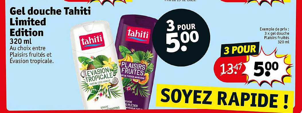 gel douche tahiti limited edition