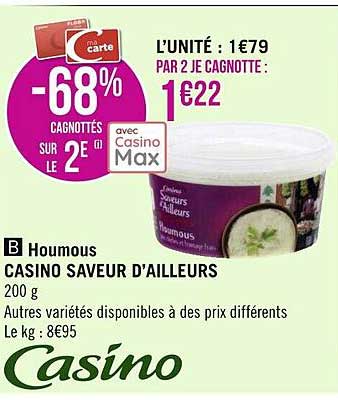 houmous casino saveur d'ailleurs