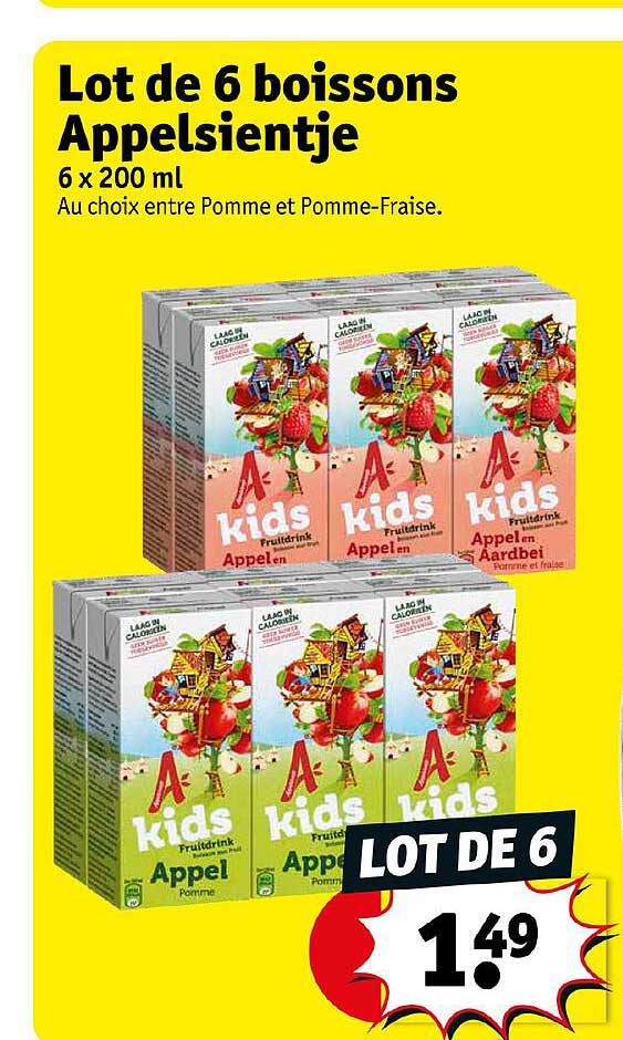 Lot De 6 Boissons Appelsientje