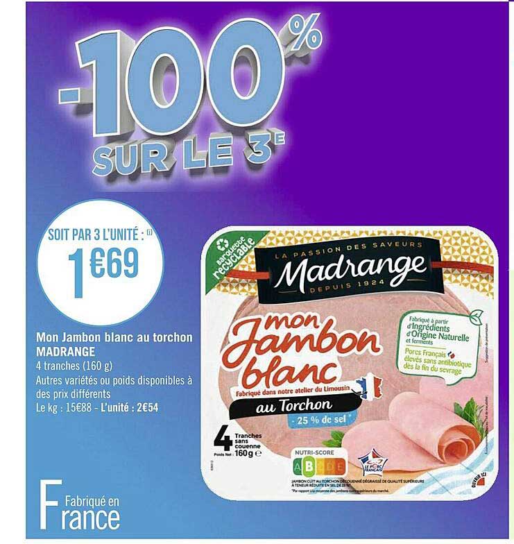 mon jambon blanc au torchon madrange