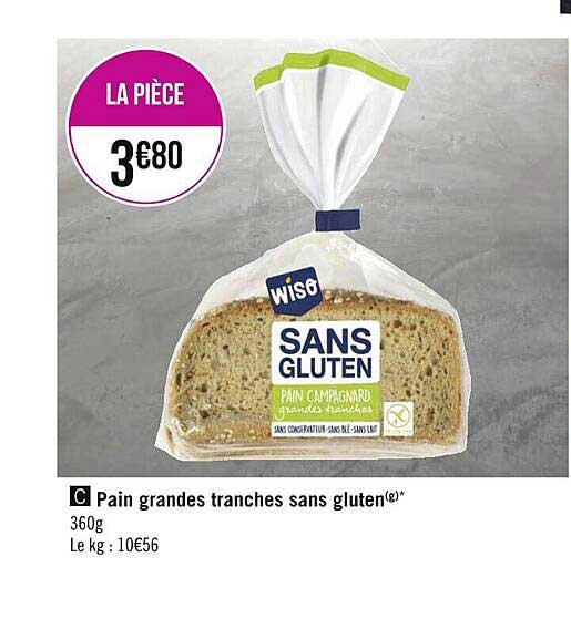 pain grandes tranches sans gluten