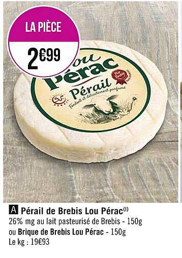 pérail de brebis lou pérac ou brique de brebis lou pérac