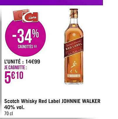 scotch whisky red label johnnie walker 40% vol.
