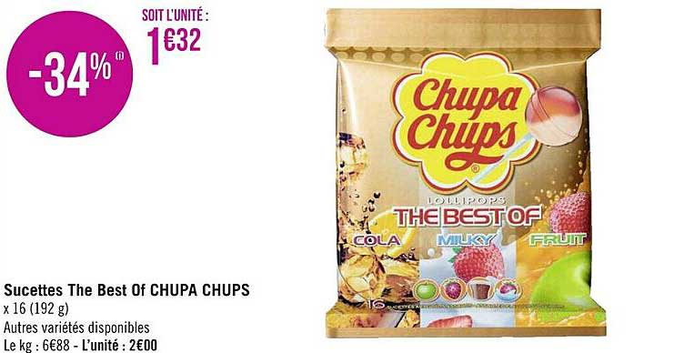 sucettes the best of chupa chups