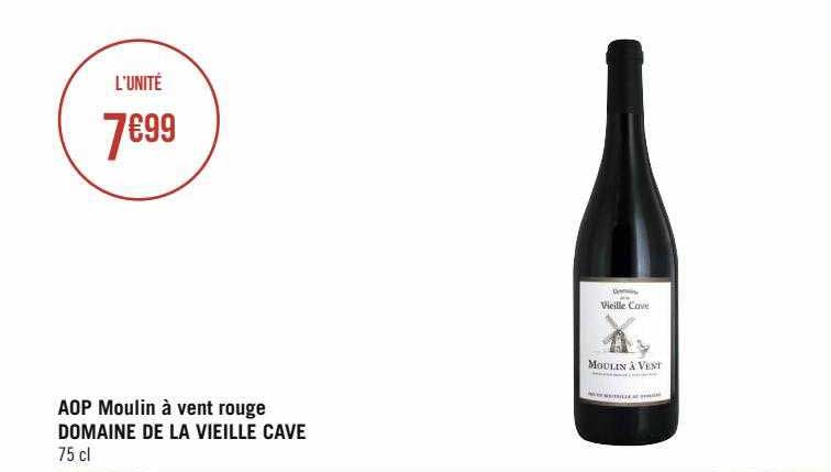 aop moulin à vent rouge domaine de la vieille cave