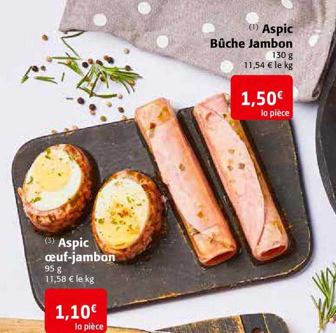 aspic bûche jambon our oeuf-jambon