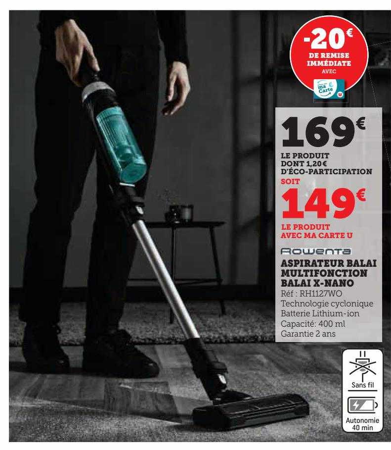 aspirateur balai multifonction balai x-nano