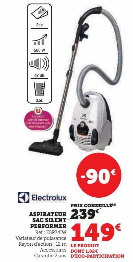 Aspirateur Sac Silent Performer Electrolux