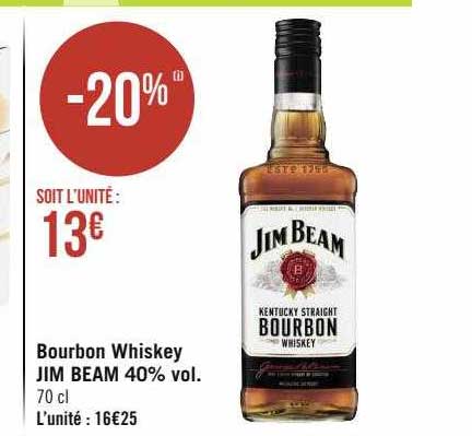 bourbon whisky jim beam 40% vol.