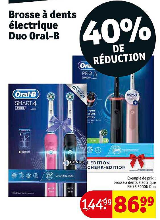 brosse à dents électrique duo oral-b