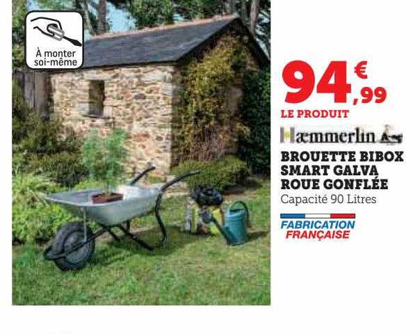 brouette bibox smart galva roue gonflée