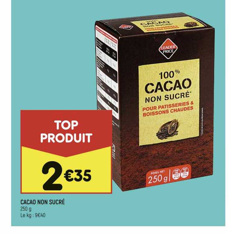 cacao non sucré
