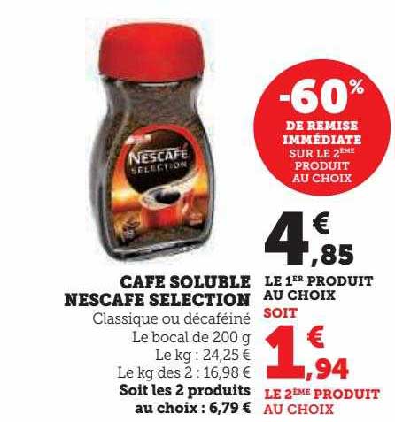 Café Soluble Nescafé Sélection