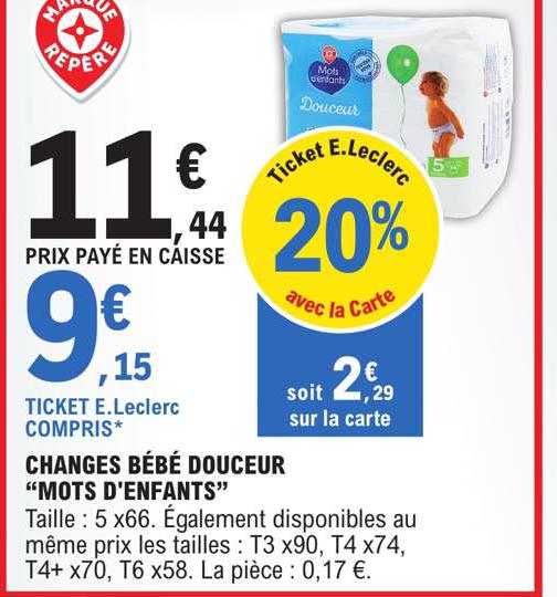 changes bébé douceur "mots d'enfants"