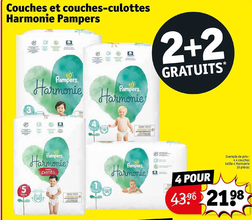 couches et couches-culottes harmonie pampers