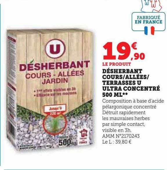Désherbant Cours-allées- Terrasses U Ultra Concentré
