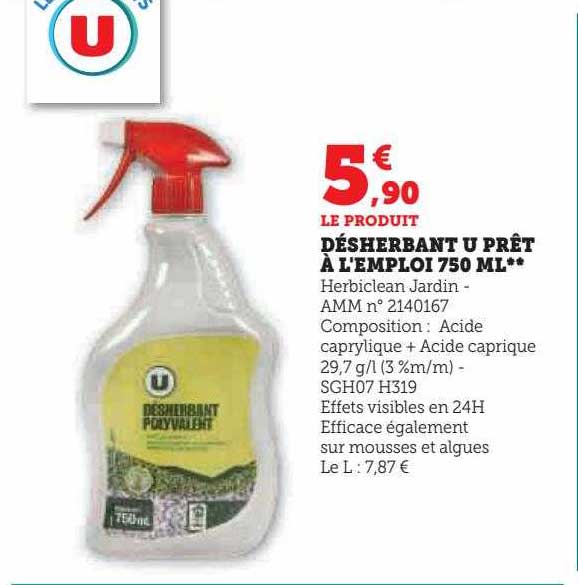 désherbant u prêt à l'emploi