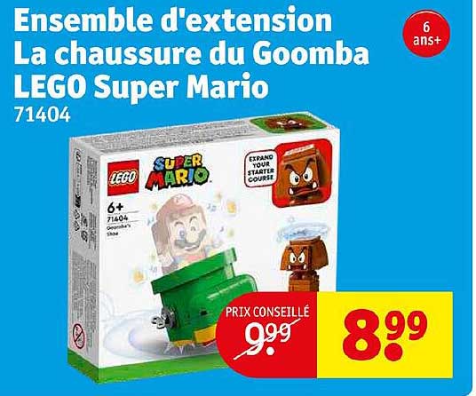 ensemble d'extension la chaussure du goomba lego super mario