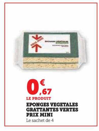 éponges végétales grattantes vertes prix mini