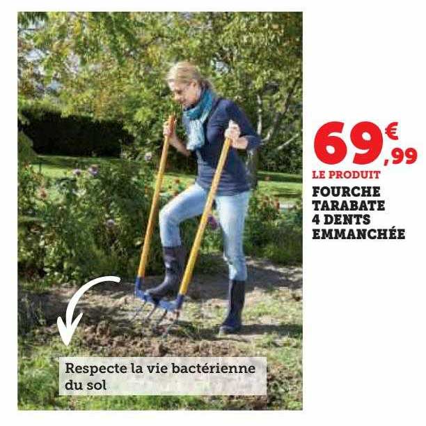 fourche tarabate 4 dents emmanchée