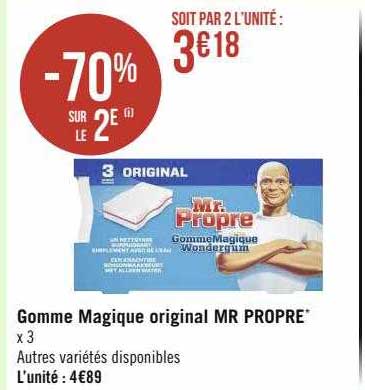 gomme magique original mr propre