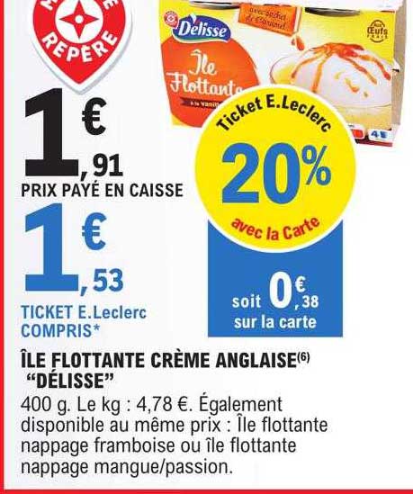 île flottante crème anglaise "délisse"