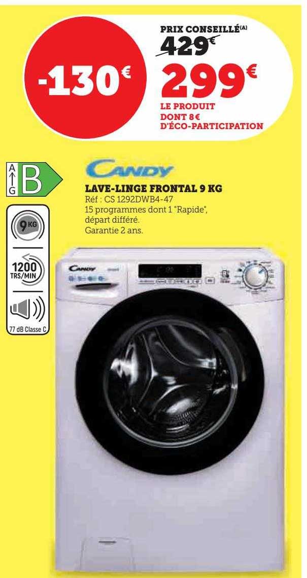 lave-linge frontal 9 kg candy