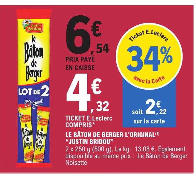 le bâton de berger l'original "justin bridou"