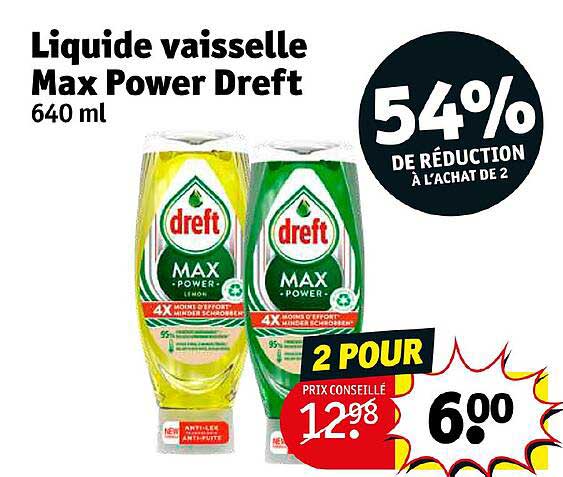 Liquide Vaisselle Max Power Dreft