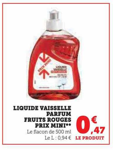 liquide vaisselle parfum fruits rouges prix mini