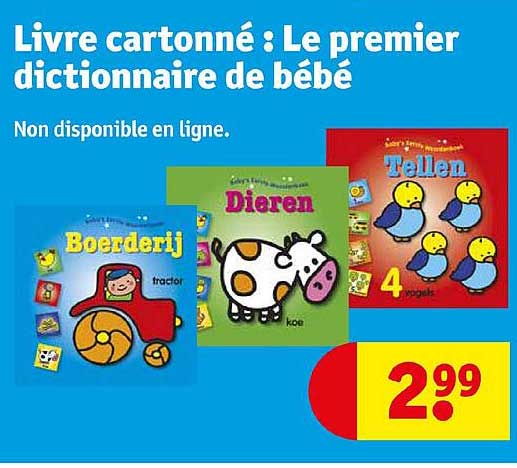 livre cartonné : le premier dictionnaire de bébé