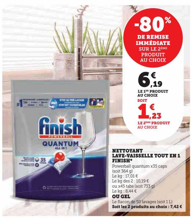nettoyant lave-vaisselle tout en 1 finish