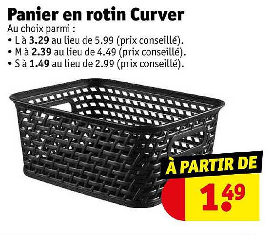 Panier En Rotin Curver