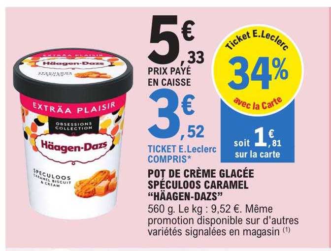 pot de crème glacée spéculoos caramel "häagen-dazs"