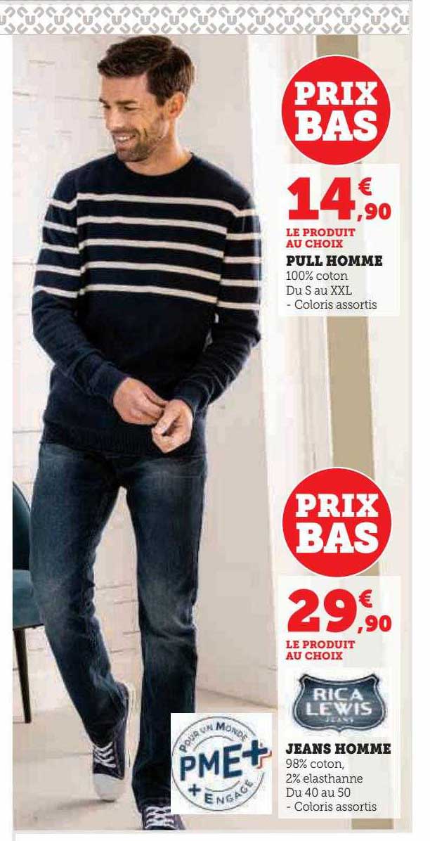 pull homme, jeans homme rica lewis