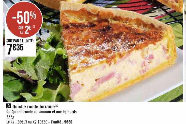 Quiche Ronde Lorraine Ou Quiche Ronde Au Saumon Et Aux épinards