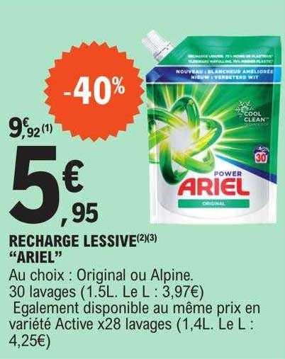 Recharge Lessive "ariel"