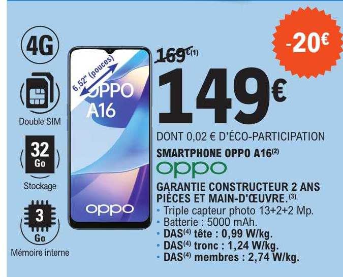 smartphone oppo a16