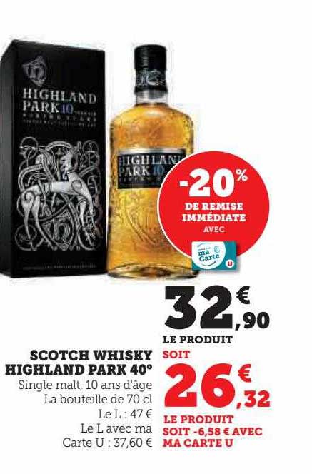 scotch whisky highland park 40°