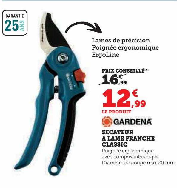secateur a lame franche classic
