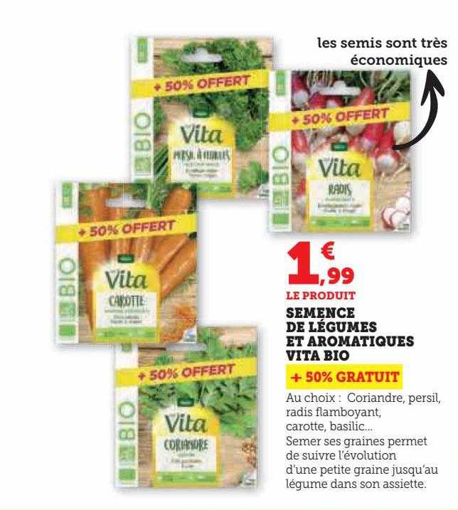 semence de légumes et aromatiques vita bio