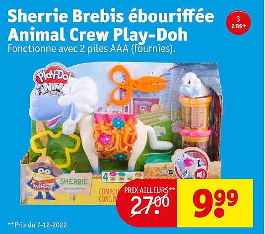 sherrie brebis ébouriffée animal crew play-doh