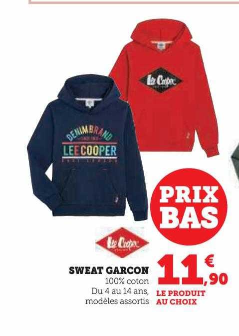 sweat garçon lee cooper