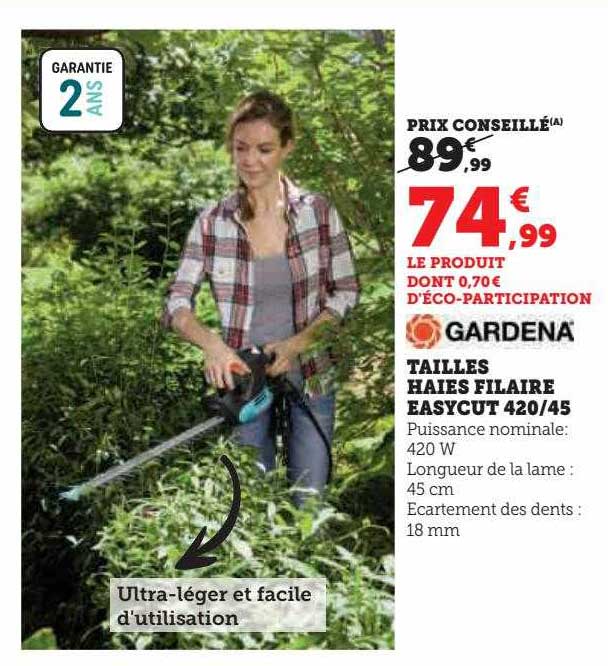 tailles haies filaire easycut 420-45