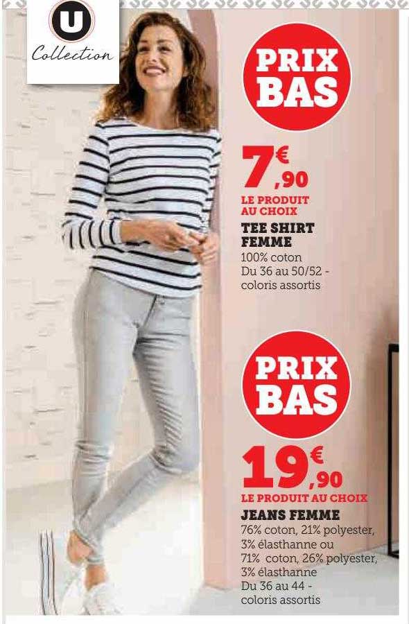 tee-shirt femme, jeans femme