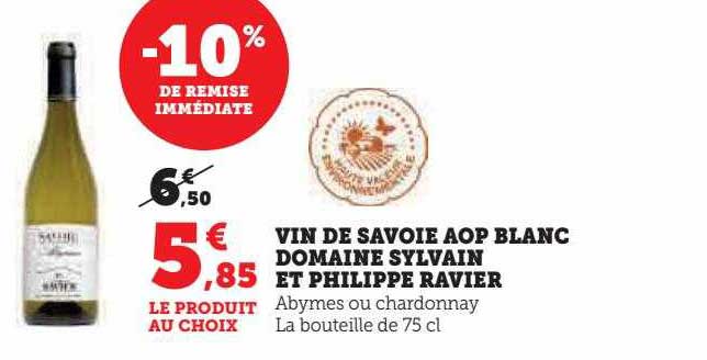 vin de savoie aop blanc domaine sylvain et philippe ravier